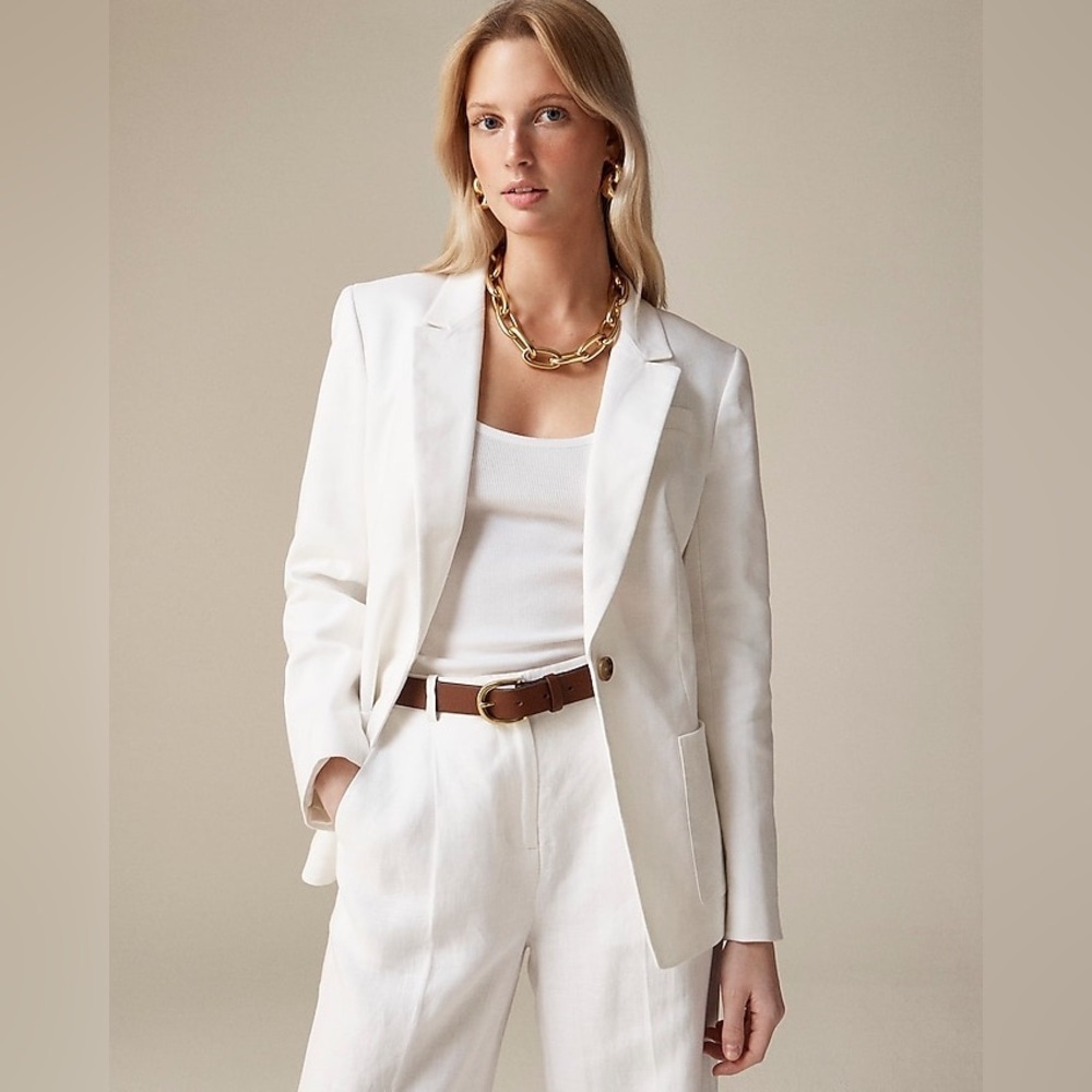 J. Crew Cream Single-Button Blazer
